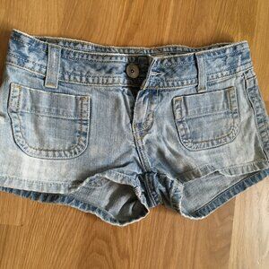 Vintage Aeropostale Denim Shorts - Short Inseam Low Rise Square Pockets 2000s